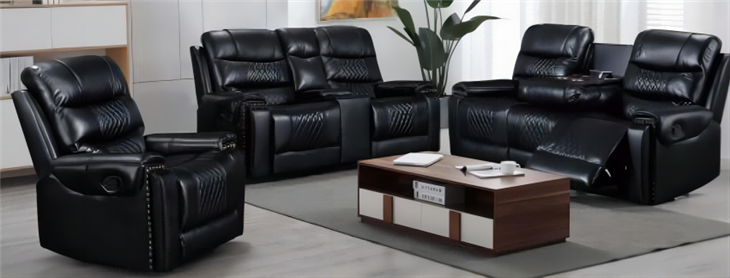Classic Leather Intelligent Recliner Sofa